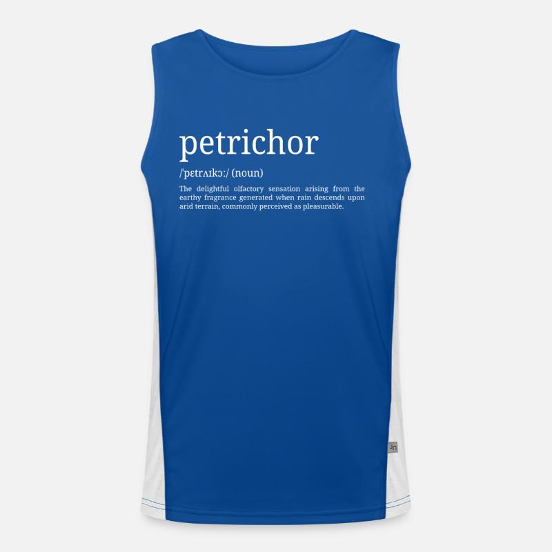 Petrichor - Wörterbuch Definition Funktionelles Kontrast-Tank Top für Männer 