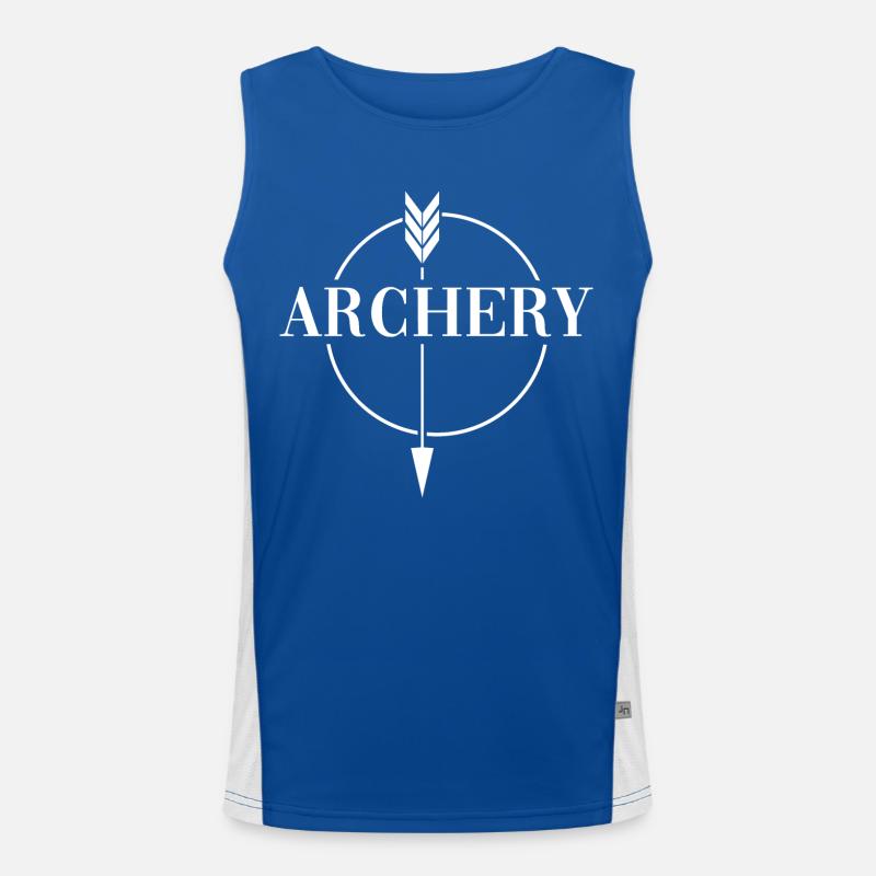 Bogensport Bogenschütze Bogenparcours Funktionelles Kontrast-Tank Top für Männer 