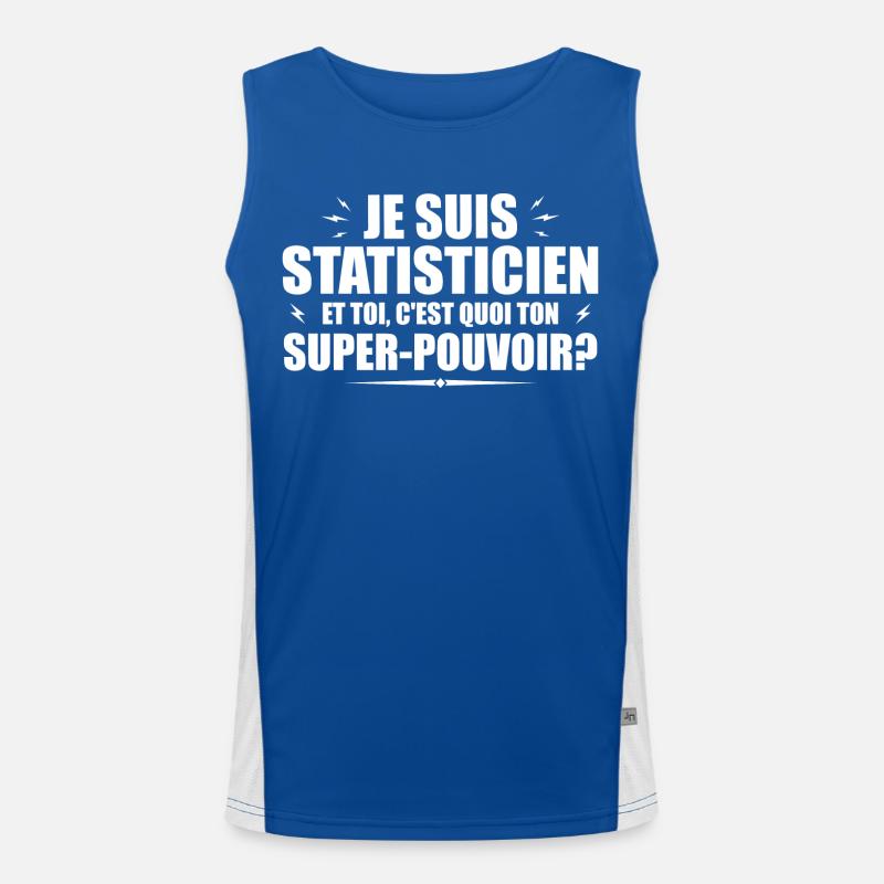 Ich bin Statistiker. Was ist deine Superkraft? Funktionelles Kontrast-Tank Top für Männer 