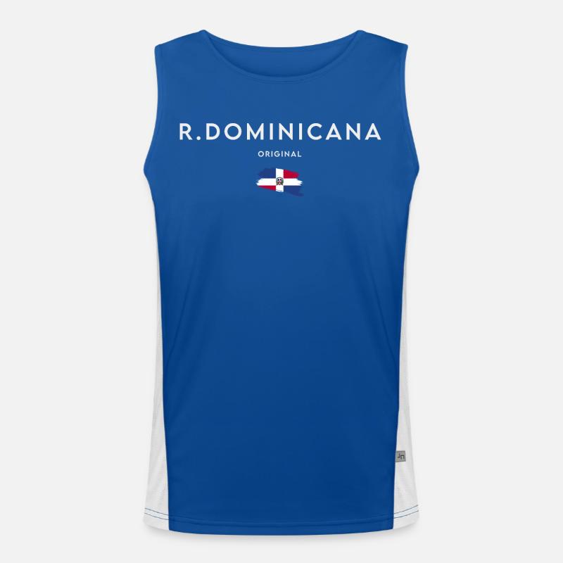Drapeau de la République dominicaine Débardeur respirant contrasté Homme 