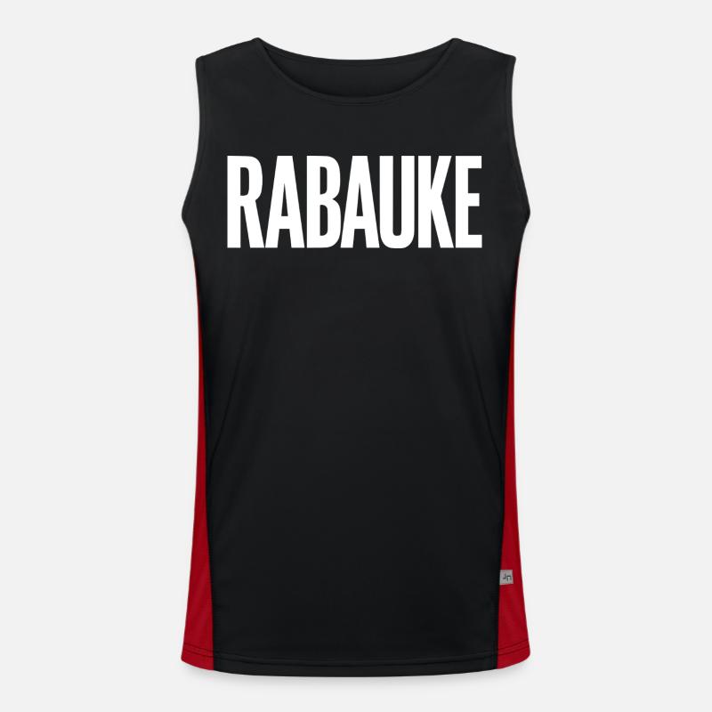 Loubard - Débardeur respirant contrasté Homme  - noir/rouge