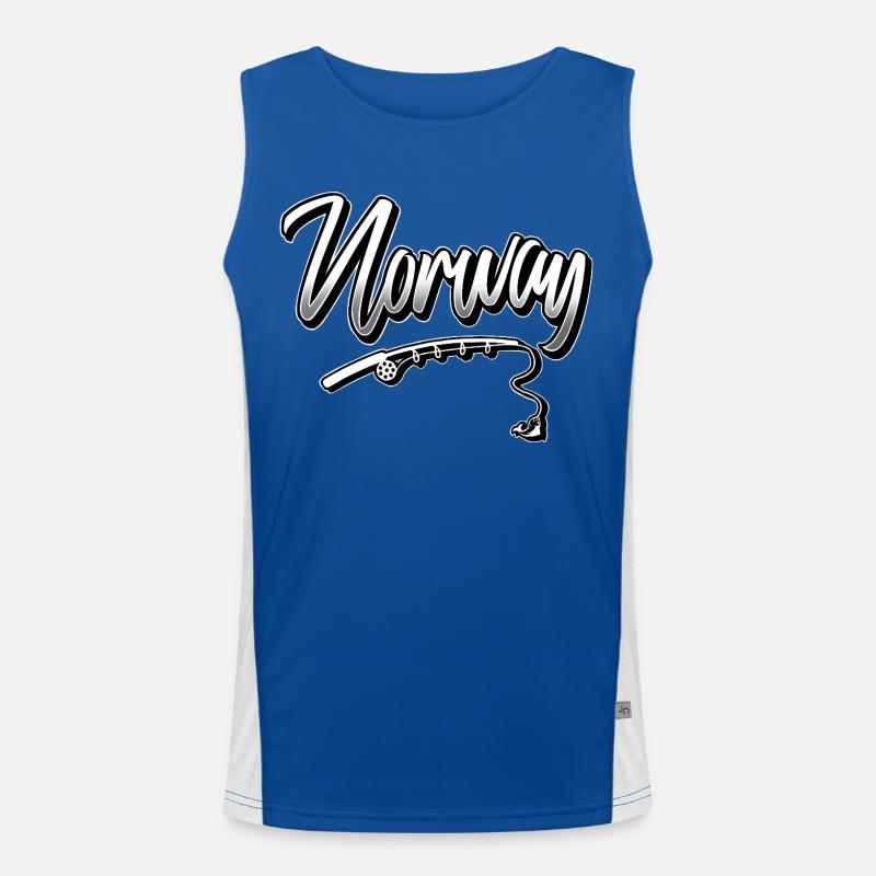 Norwegen Anglen Funktionelles Kontrast-Tank Top für Männer 