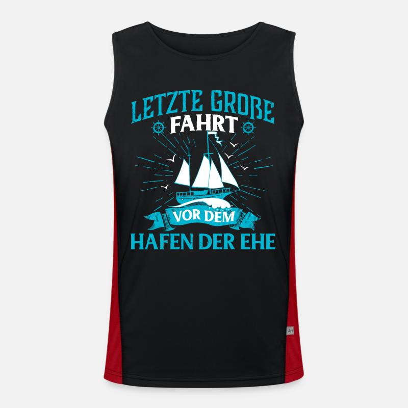 Junggesellenabschied Ehe Funktionelles Kontrast-Tank Top für Männer 