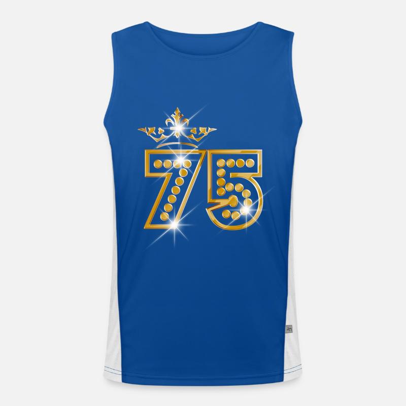 75 - Birthday - Queen - Gold - Burlesque Débardeur respirant contrasté Homme 