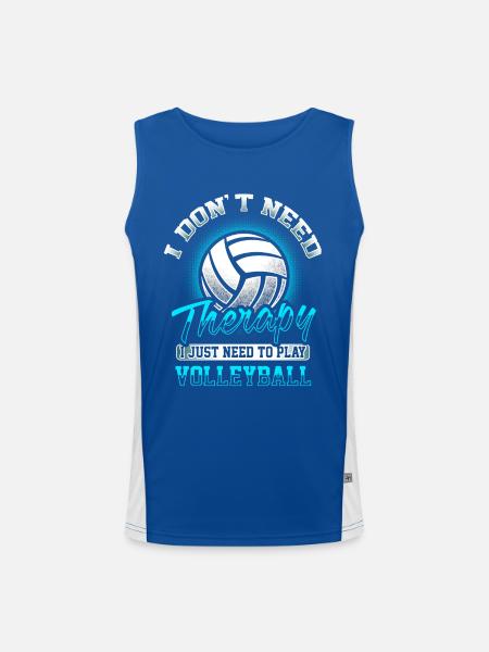 Volleyball - Therapy - Funktionelles Kontrast-Tank Top für Männer  - Royal/Weiß - Vorne