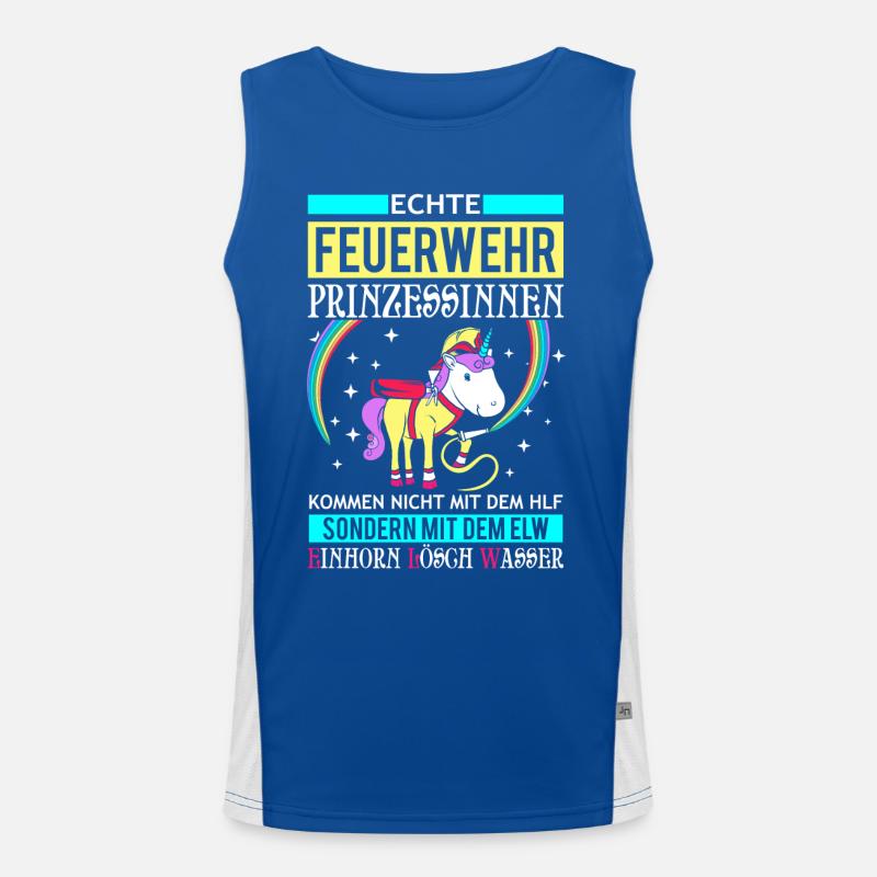 Fire princess - Unicorn Men's Functional Contrast Tank Top 