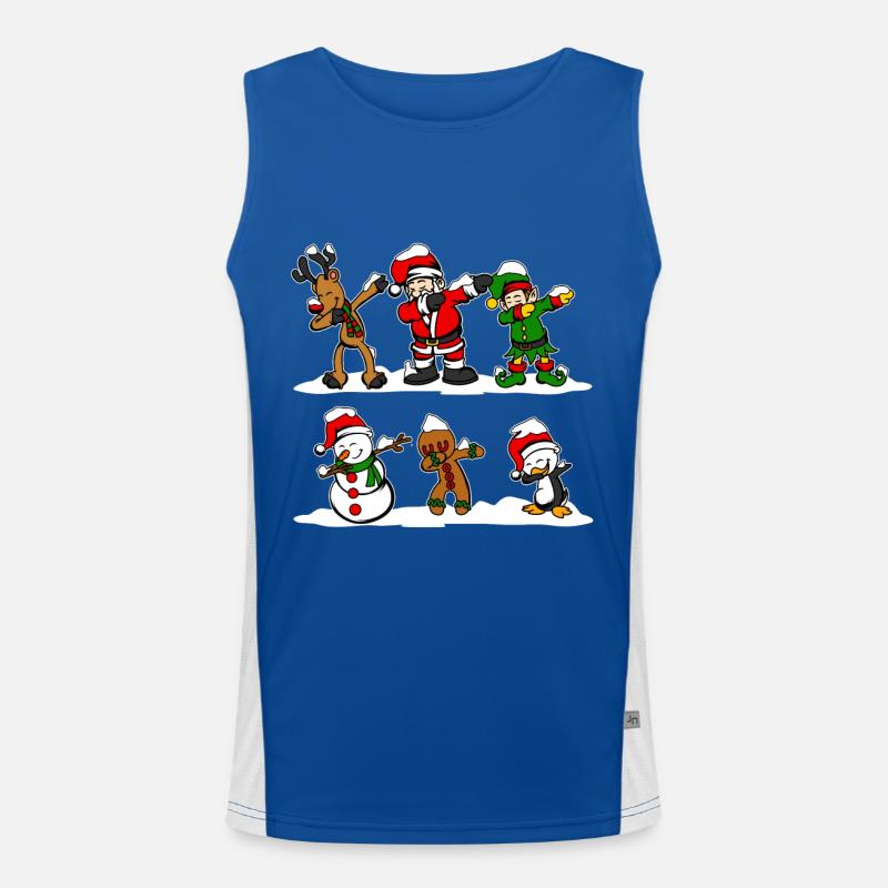 Cadeau de Noël Elf de renne Santa DAB avec Débardeur respirant contrasté Homme 