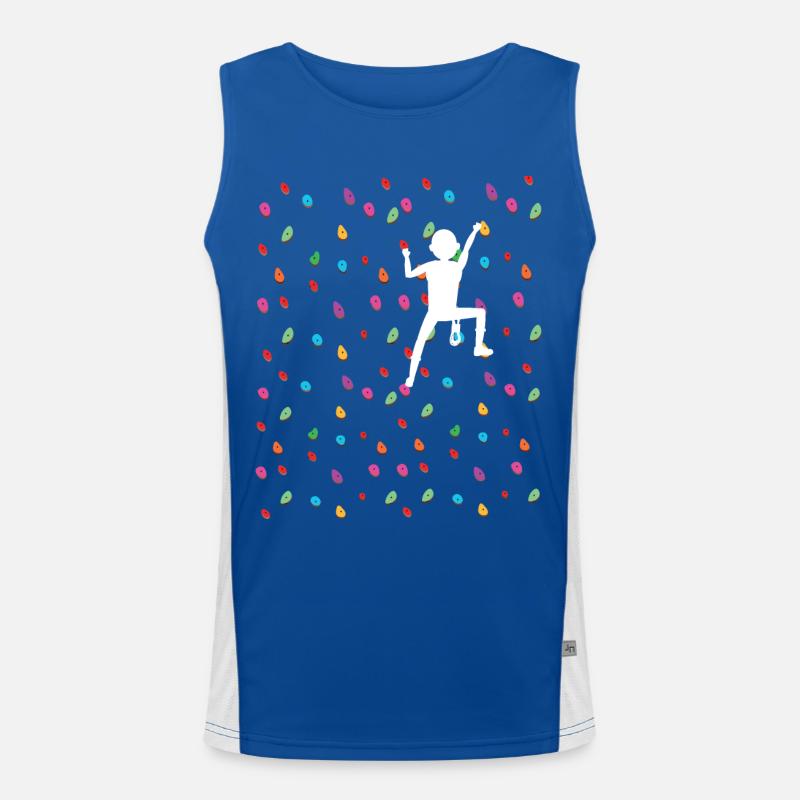 Climbing Bouldering Climbing Wall Boulder Gift Idea Men's Functional Contrast Tank Top 