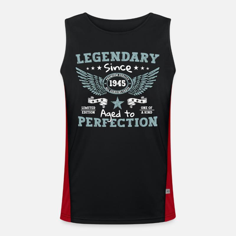 Legendary since 1945 77th birthday gift Men's Functional Contrast Tank Top 