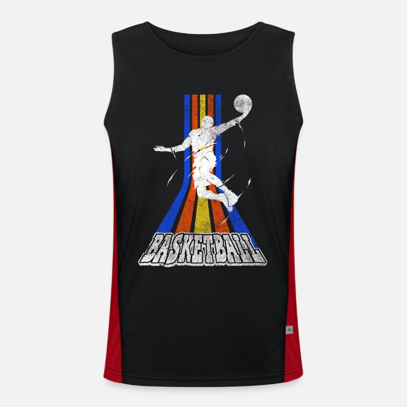 Basketteur Basketteur Dunking Vintage Retro Débardeur respirant contrasté Homme 