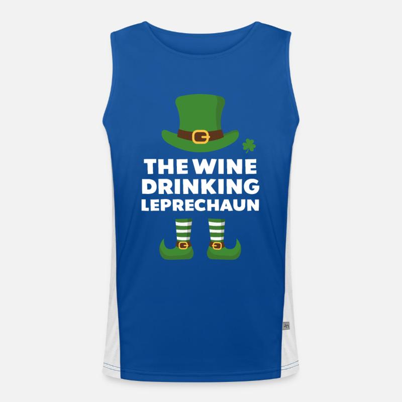 Le lutin buvant du vin Débardeur respirant contrasté Homme 