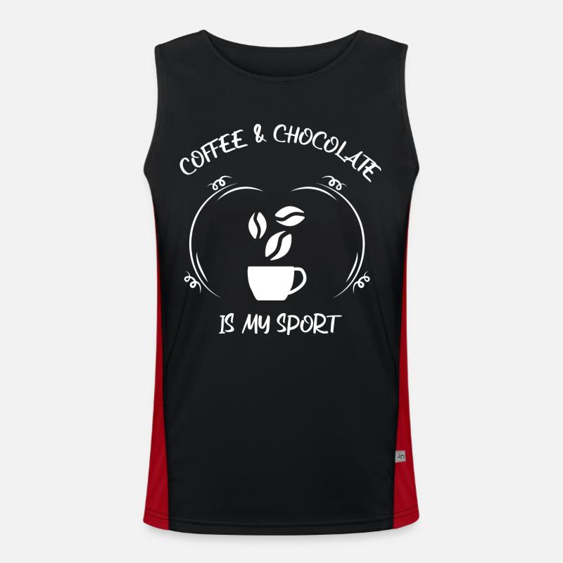 Café, expresso, café et chocolat Débardeur respirant contrasté Homme 