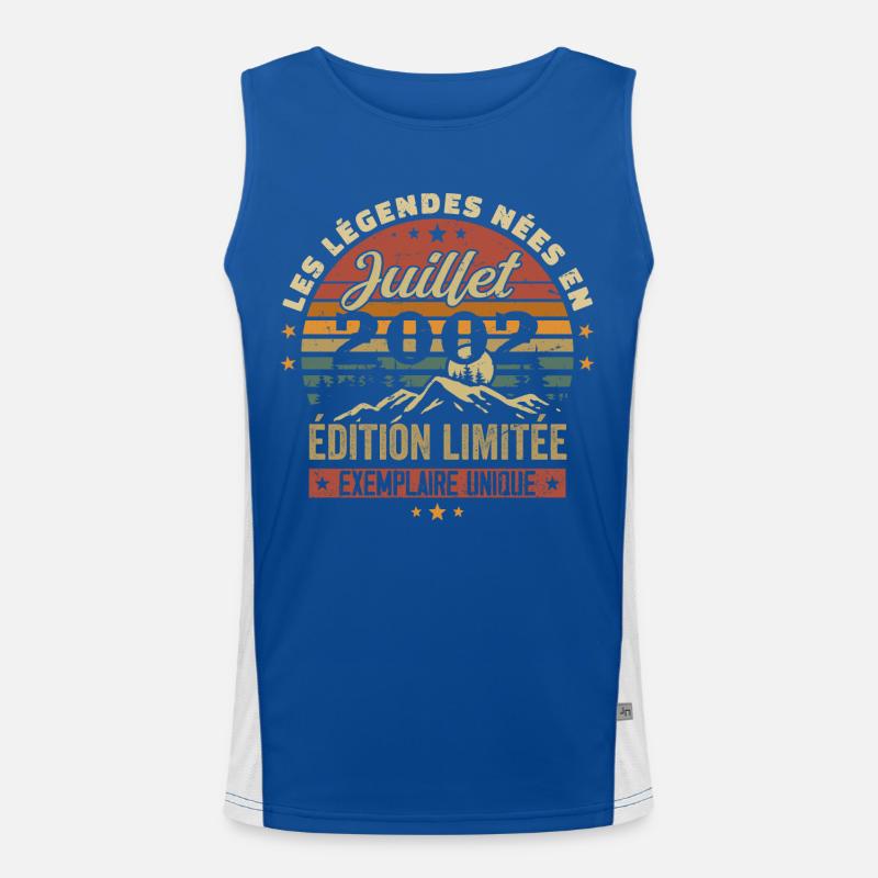 Juli 2002 Vintage Geburtstag 2002 Juli Funktionelles Kontrast-Tank Top für Männer 
