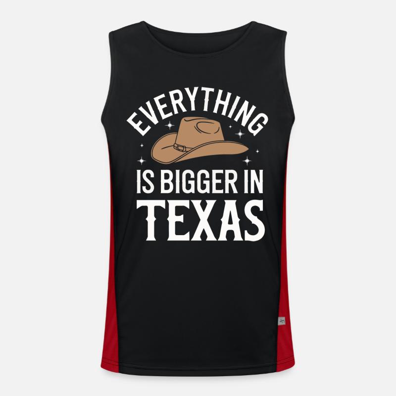 Texas State Texans Texas - Men's Functional Contrast Tank Top  - black/red