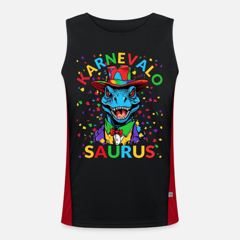Costume de dinosaure Carnaval Dino T-Rex Carnaval Débardeur respirant contrasté Homme 