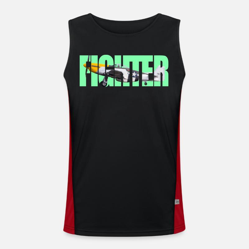 Fighter P-51 Men's Functional Contrast Tank Top 