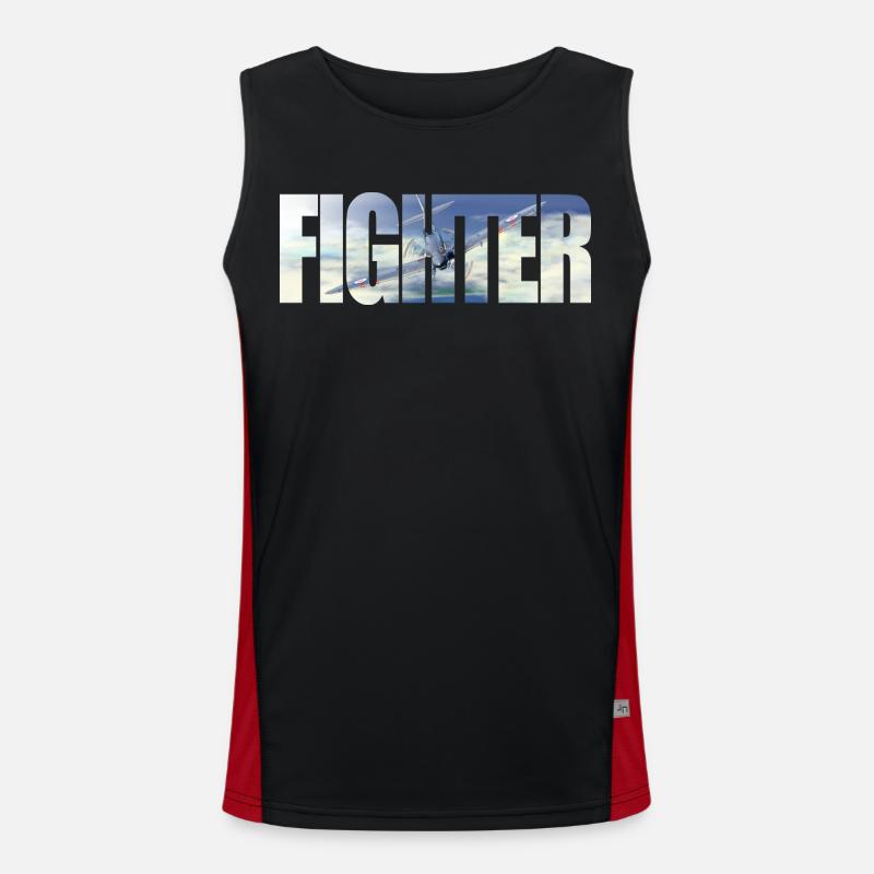 Fighter Spitfire - Men's Functional Contrast Tank Top  - black/red
