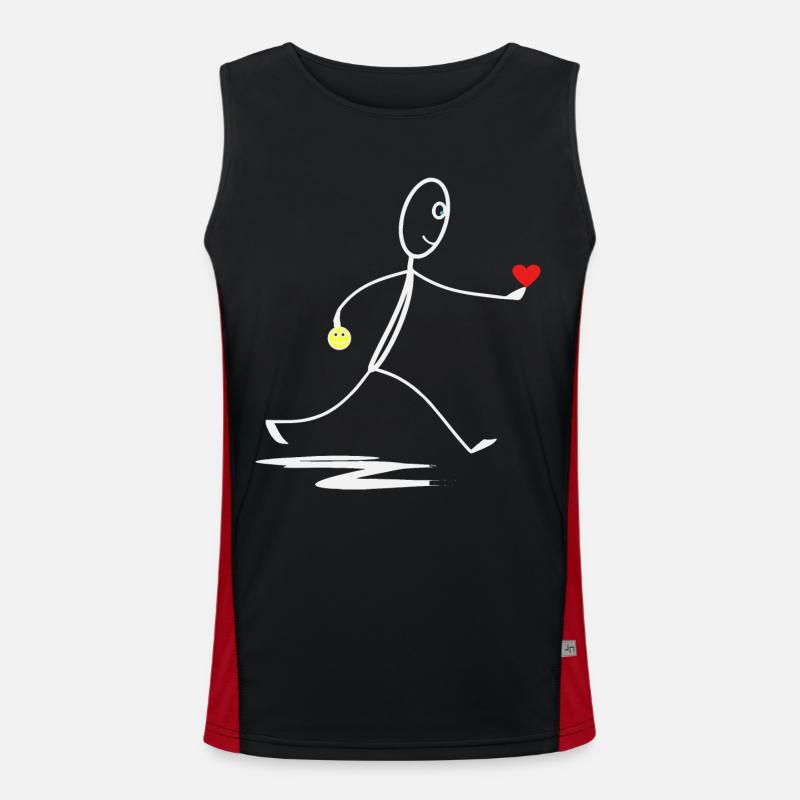 Heart - Cordial - Stick figure Men's Functional Contrast Tank Top 