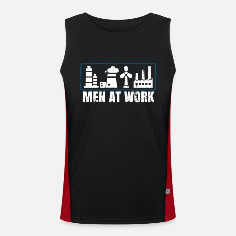 Power plant employee Men's Functional Contrast Tank Top 