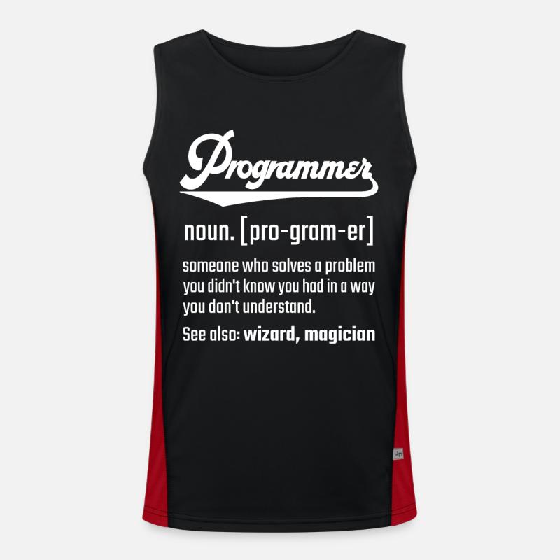Programmeur programmeur nom nom définition Débardeur respirant contrasté Homme 