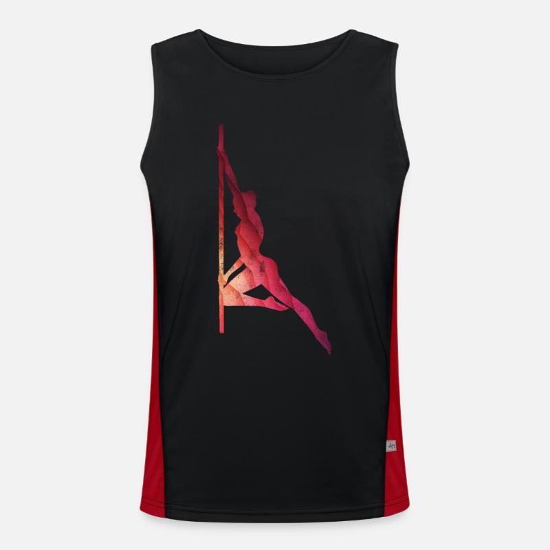 Pole dance dancer woman grunge look Men's Functional Contrast Tank Top 