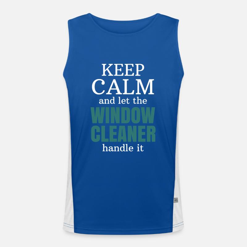 Window cleaner gift profession Men's Functional Contrast Tank Top 