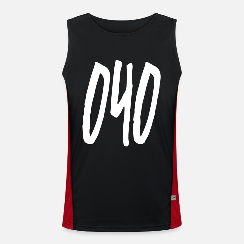 040 Hamburg area code Men's Functional Contrast Tank Top 
