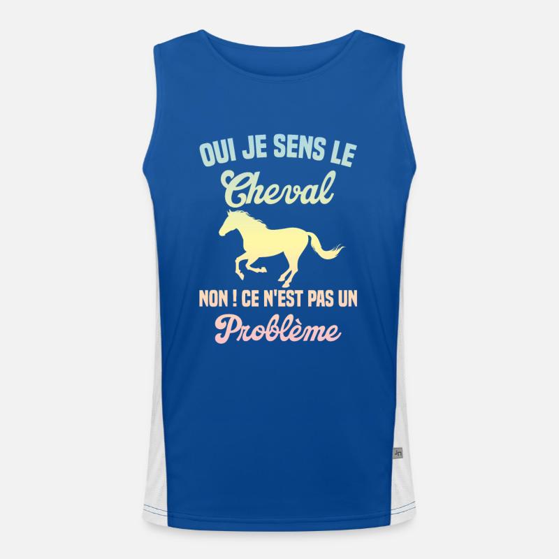 Oui Je Sens Le Cheval non ce n est pas un problème Débardeur respirant contrasté Homme 