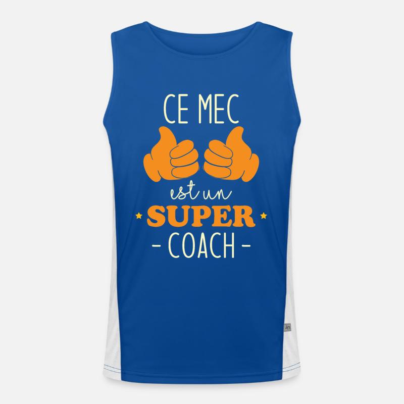 Ce mec est un super coach Débardeur respirant contrasté Homme 
