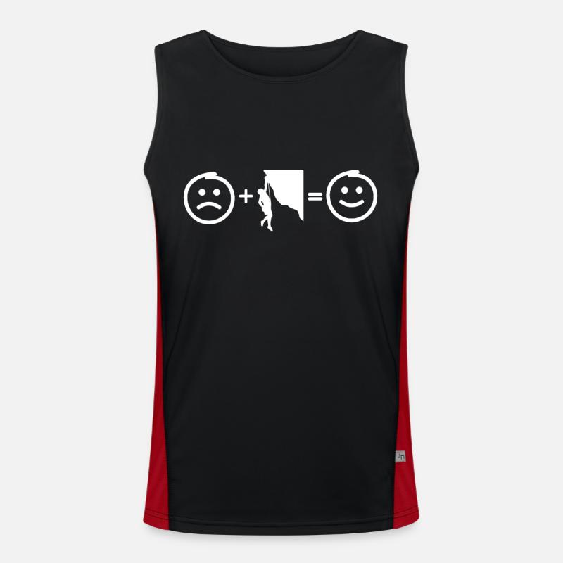 Climbing makes me happy Men's Functional Contrast Tank Top 