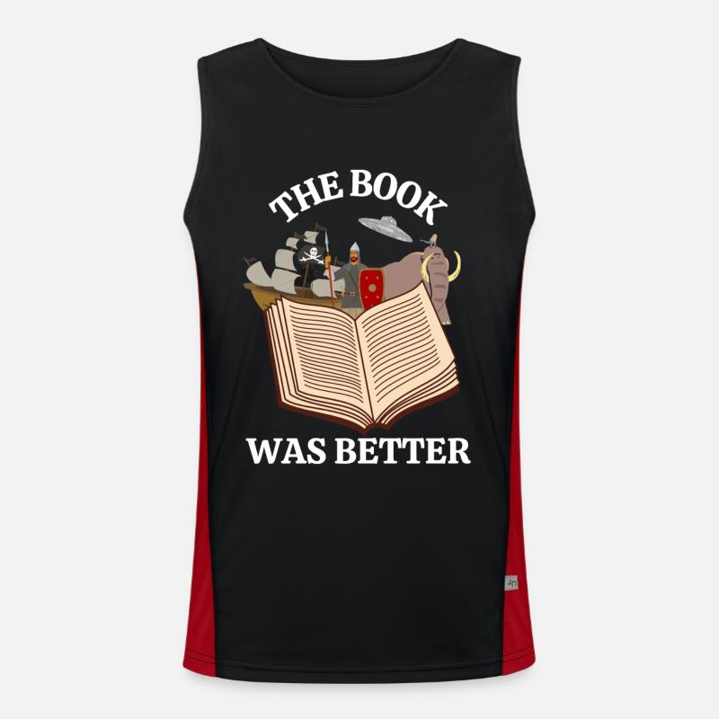 Das Buch war besser Funktionelles Kontrast-Tank Top für Männer 