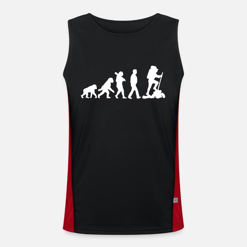 Evolution des Wanderns Funktionelles Kontrast-Tank Top für Männer 