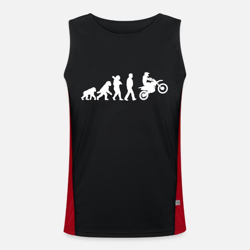 Evolution of motorcycles Men's Functional Contrast Tank Top 