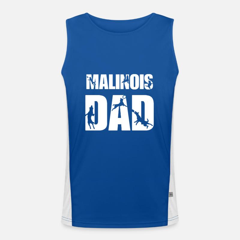 Vater von Malinois Funktionelles Kontrast-Tank Top für Männer 