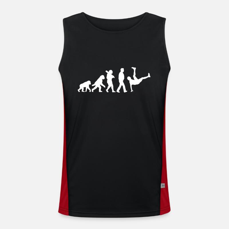 Evolution of break dance - Men's Functional Contrast Tank Top  - black/red