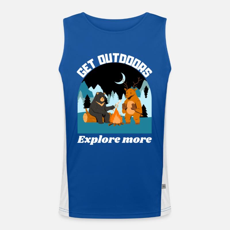 Sortez, explorez davantage Débardeur respirant contrasté Homme 