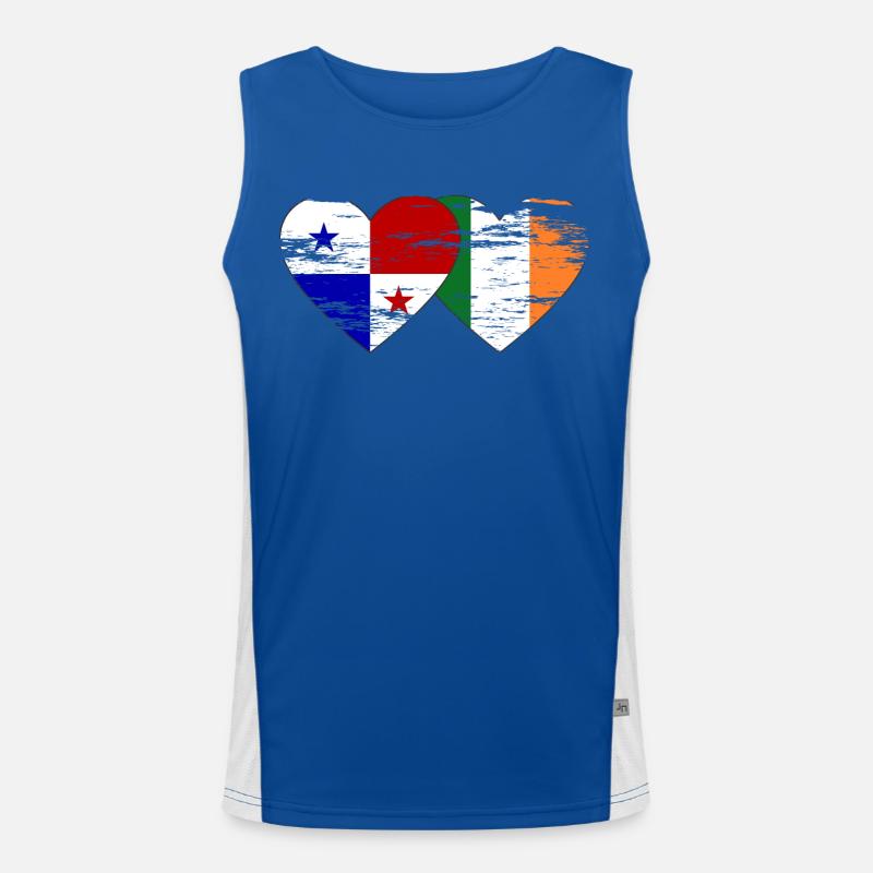 Drapeau de l’Irlande du Panama utilisé Débardeur respirant contrasté Homme 