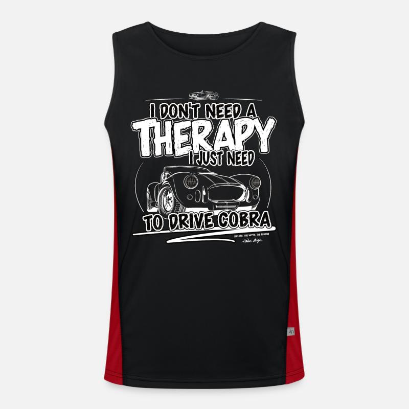 I don't need therapy, I just need Cobra ... - Men's Functional Contrast Tank Top  - black/red