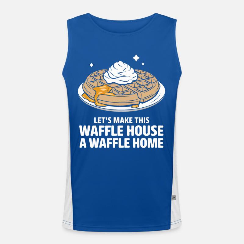 Waffles Breakfast Sweets Men's Functional Contrast Tank Top 