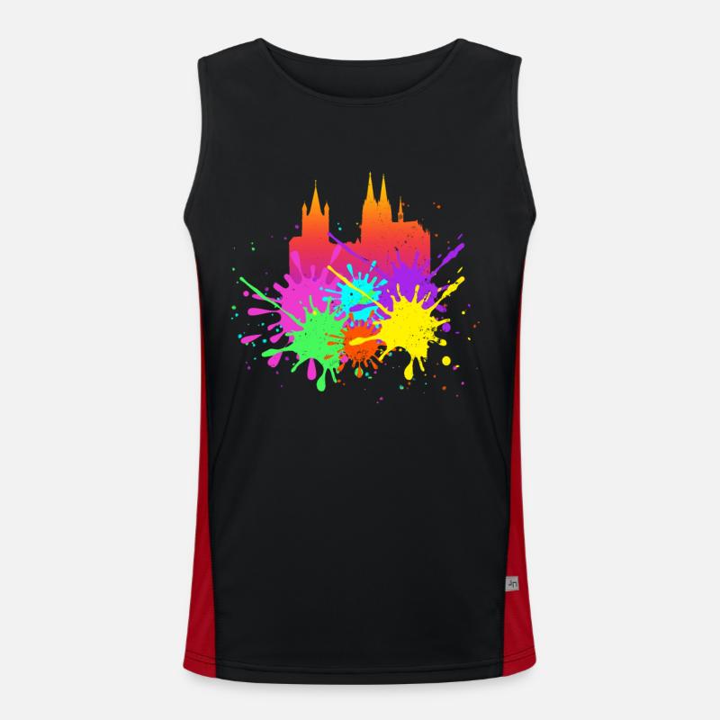 Karneval Köln Funktionelles Kontrast-Tank Top für Männer 
