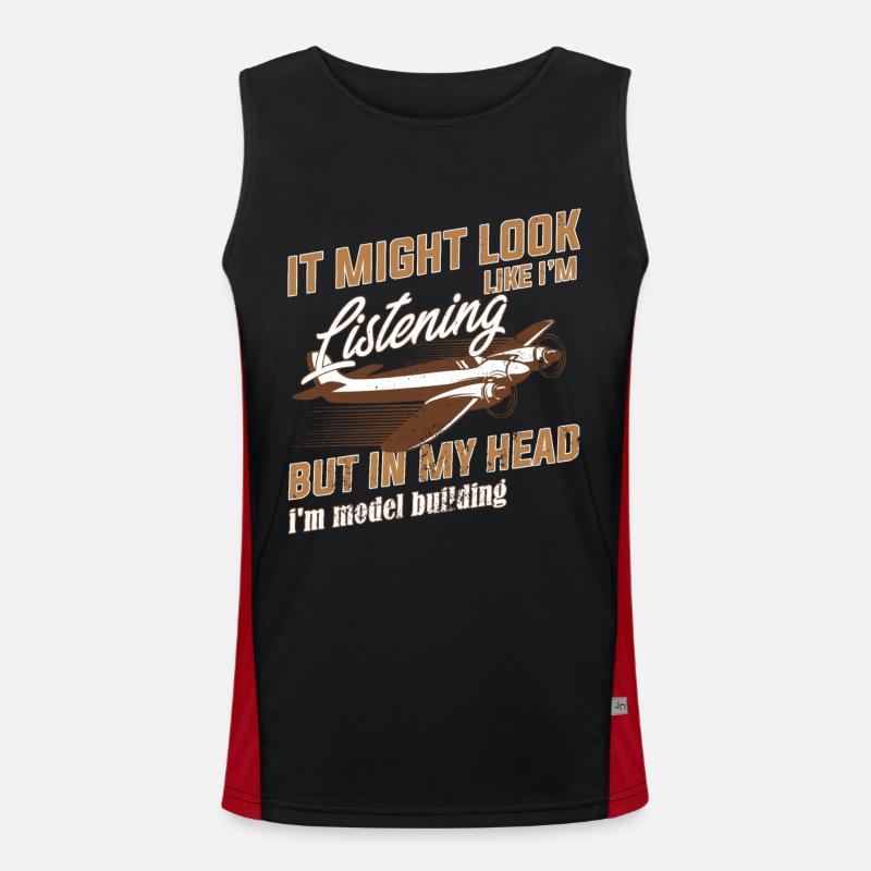 model airplane Men's Functional Contrast Tank Top 