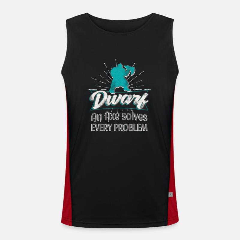 Dwarf RPG character role-playing game Men's Functional Contrast Tank Top 