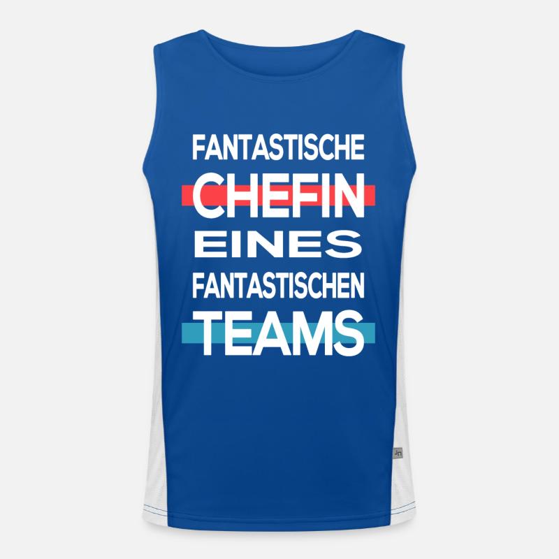 Chefin Vorgesetzte Team Funktionelles Kontrast-Tank Top für Männer 