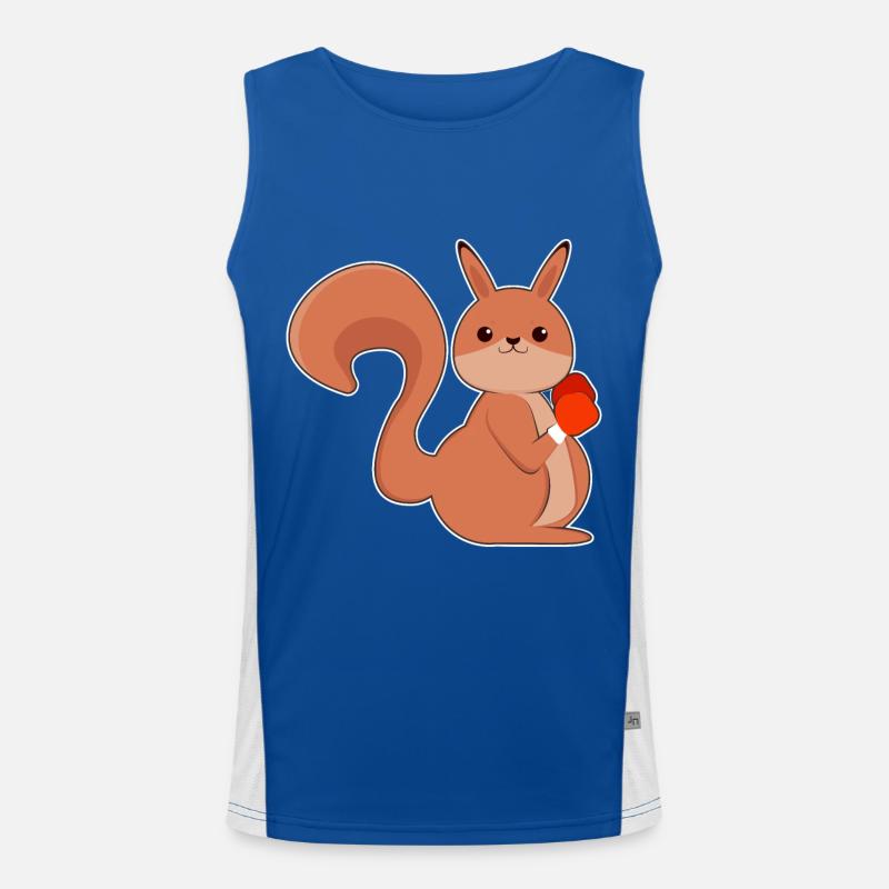 Écureuil comme boxeur avec des gants de boxe Débardeur respirant contrasté Homme 