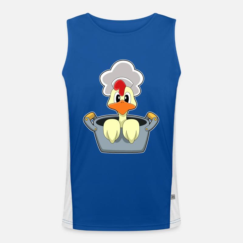 Poulet avec marmite Débardeur respirant contrasté Homme 