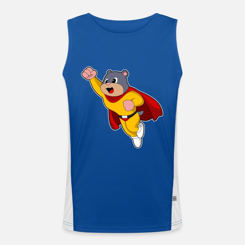 Mole as a hero Men's Functional Contrast Tank Top 