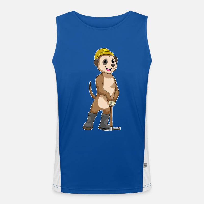 Les suricates comme mineurs avec des pioches Débardeur respirant contrasté Homme 