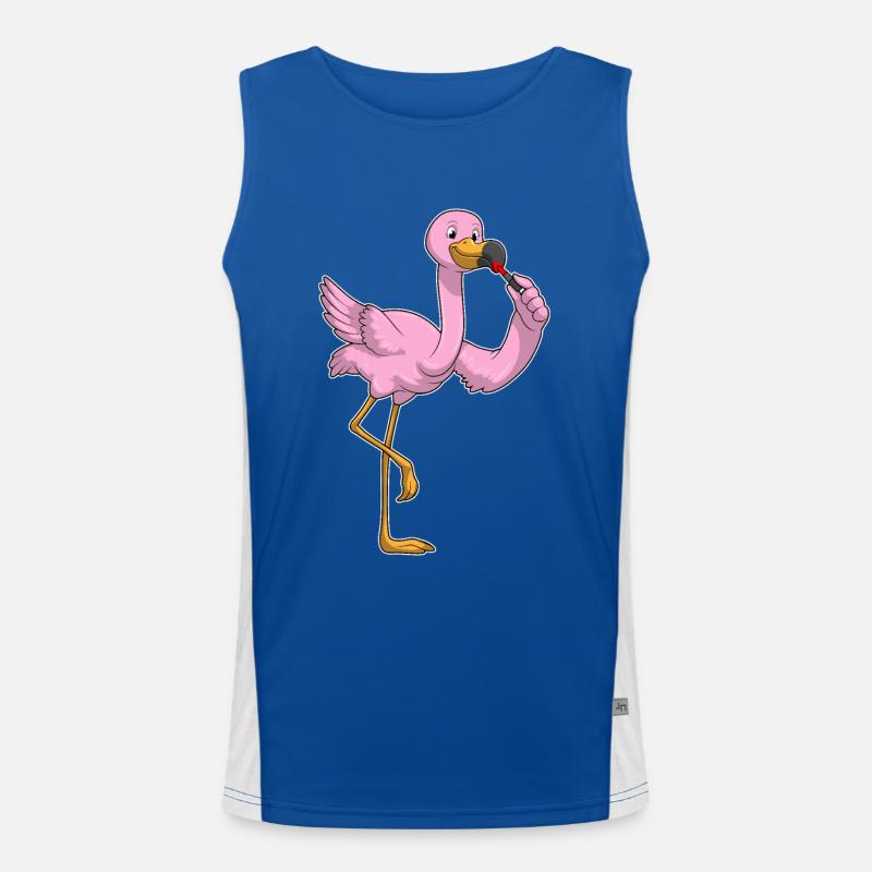 Flamant rose au rouge à lèvres Débardeur respirant contrasté Homme 