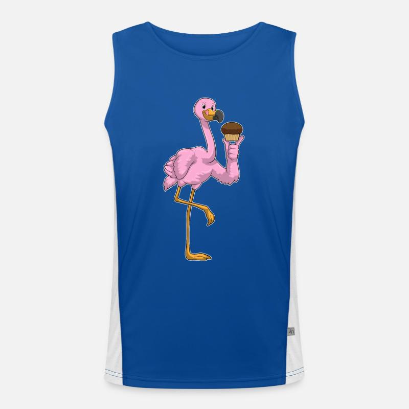 Flamant rose au muffin Débardeur respirant contrasté Homme 