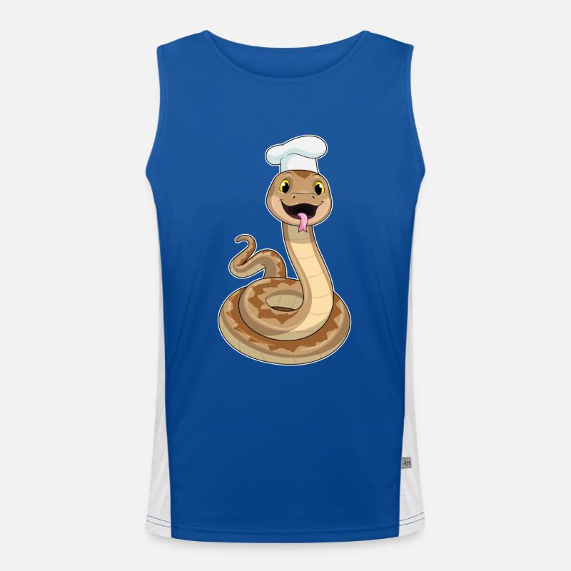 Queue as a chef with a chef's hat Men's Functional Contrast Tank Top 